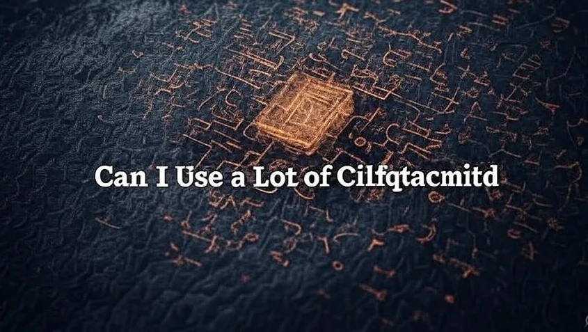 Exploring the Limits: Can I Use a Lot of Cilfqtacmitd?