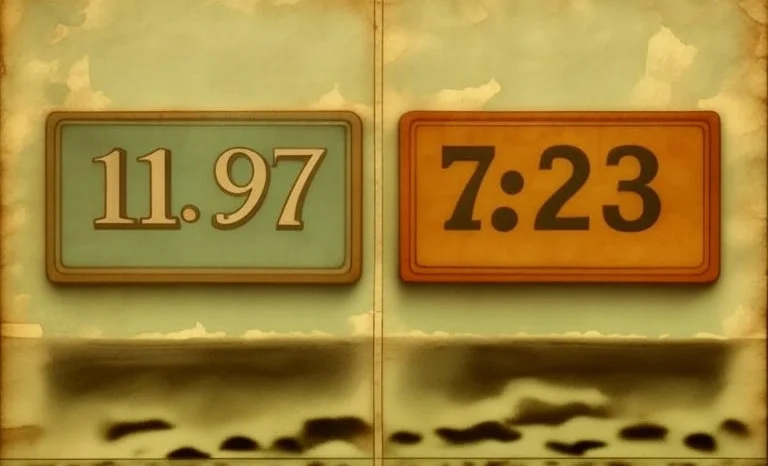 What Is the Difference Between 11.97 and 7.23?